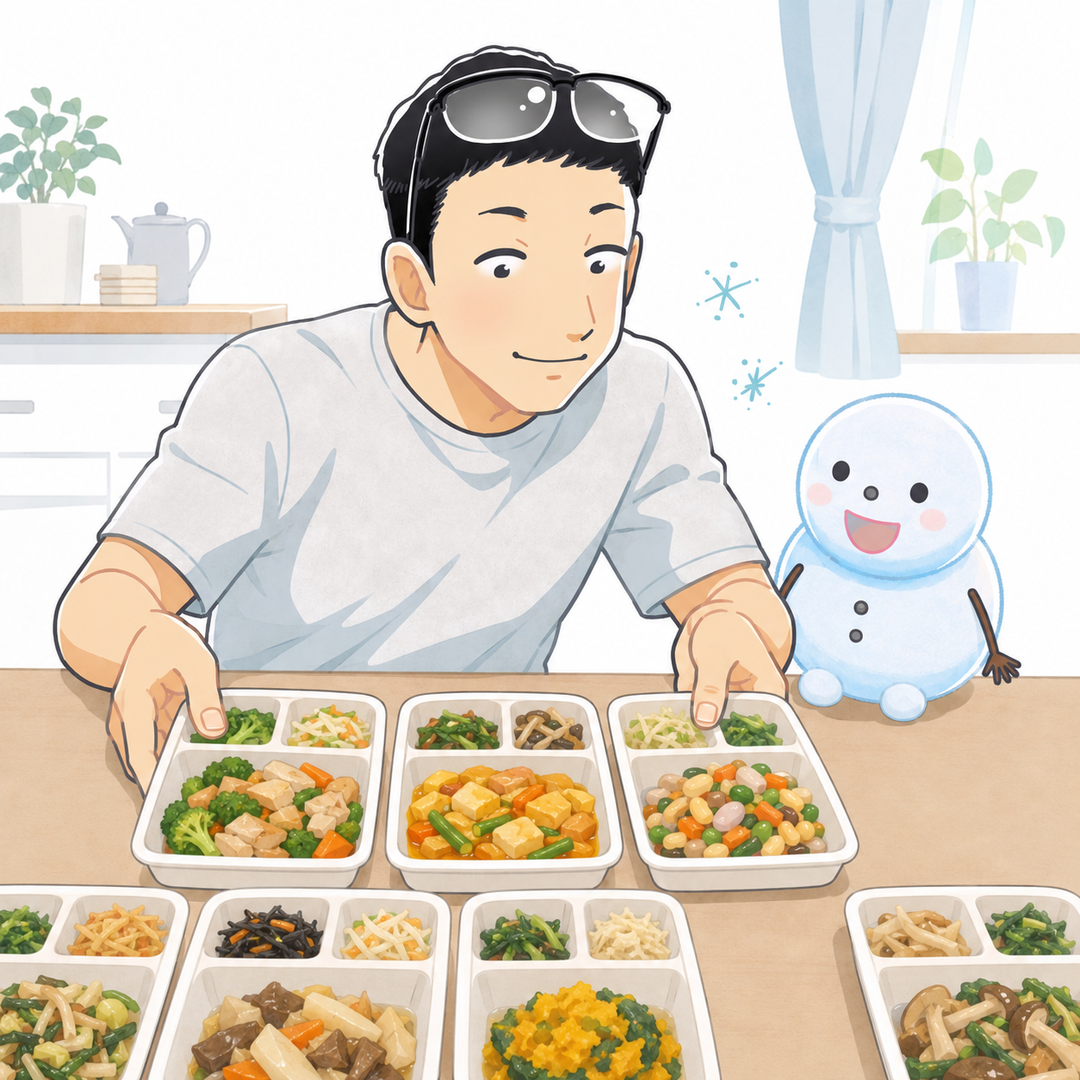 多数のお惣菜トレーからベスト3を選ぶシフトとちぇる