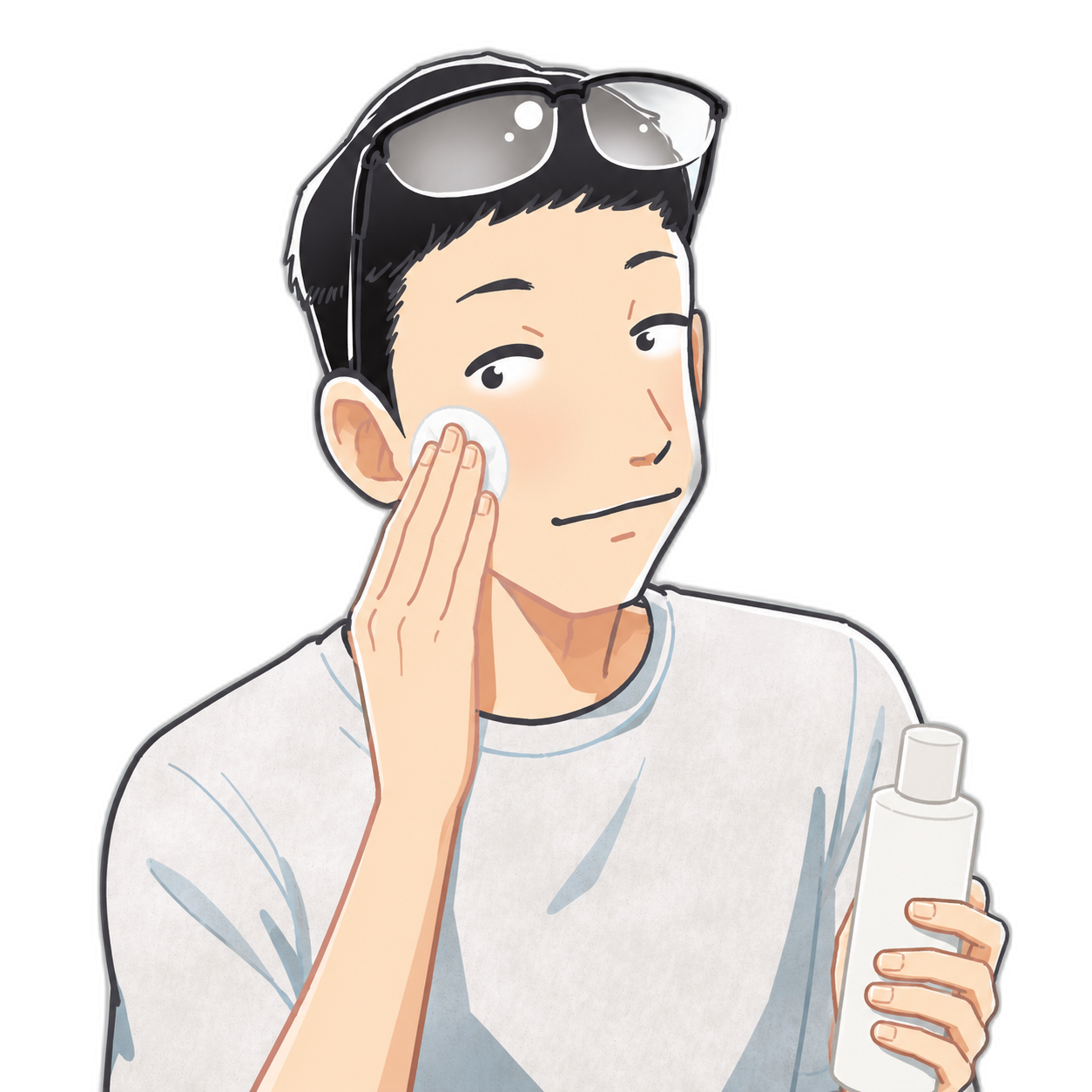 整える：化粧水をなじませるシフト